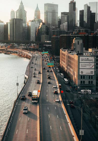 Highway aerial view